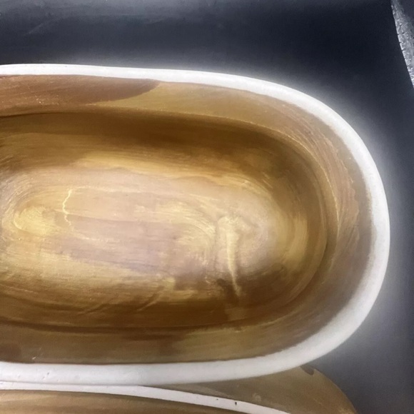 Rustic Brown Ceramic Salt and Pepper Shakers with Butter Dish - Picture 13 of 16